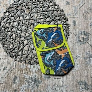Bright Green Lunch Bag Sharks small